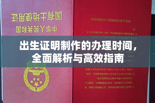 海宁出生证明制作的办理时间，全面解析与高效指南