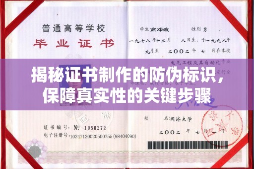 海宁揭秘证书制作的防伪标识，保障真实性的关键步骤