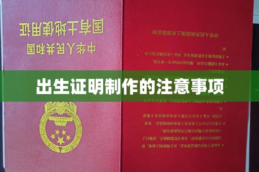 海宁出生证明制作的注意事项