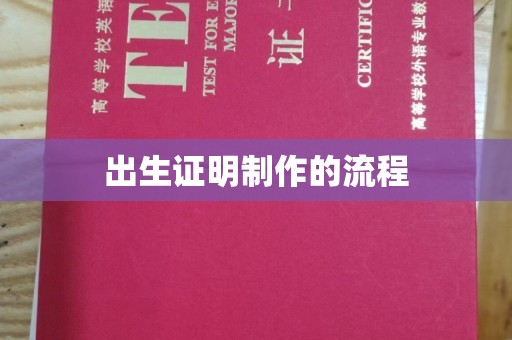 海宁出生证明制作的流程