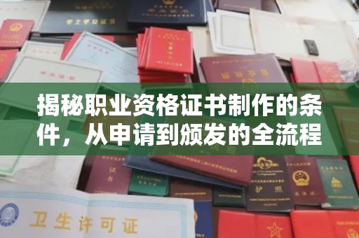 海宁揭秘职业资格证书制作的条件，从申请到颁发的全流程解析