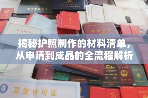海宁揭秘护照制作的材料清单，从申请到成品的全流程解析