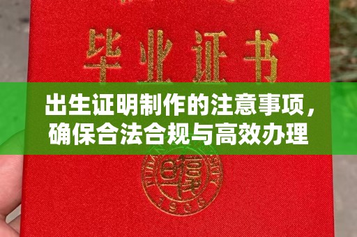海宁出生证明制作的注意事项，确保合法合规与高效办理