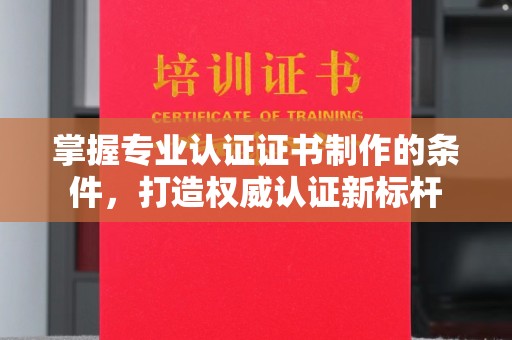 海宁掌握专业认证证书制作的条件，打造权威认证新标杆