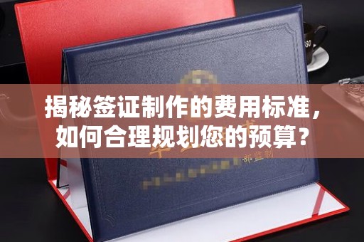 海宁揭秘签证制作的费用标准，如何合理规划您的预算？